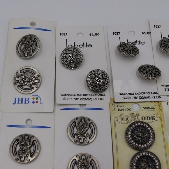 Huge Metallic Button Lot Hooks Clasps & Buttons - Picture 8 of 13